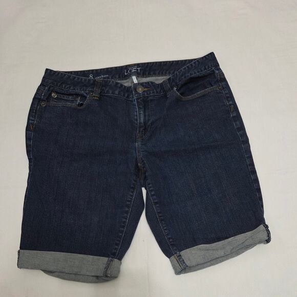 LOFT by Ann Taylor Woman's Blue Jean Shorts size 8 Modern - Picture 1 of 6
